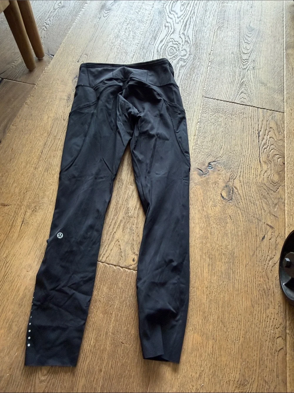 lululemon athletica fast and free Black High-Rise Leggings with reflective leg 6